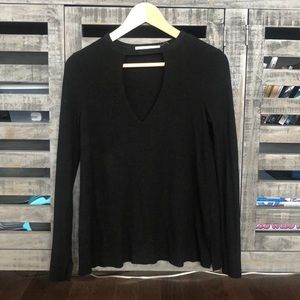 UO black peephole sweater